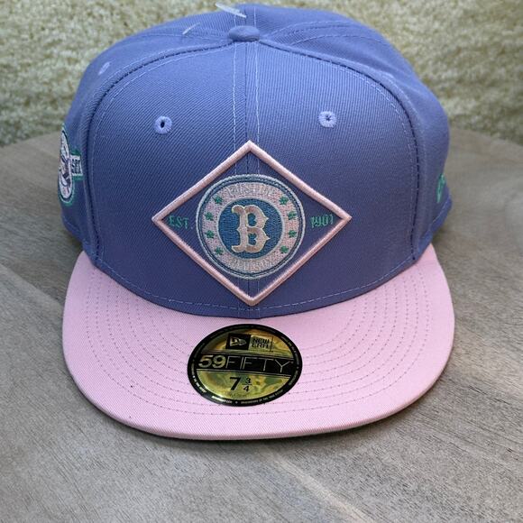 Boston Red Sox New Era Fenway Park Lavender Hat 59Fifty Fitted Hat 7 3/4 Rare